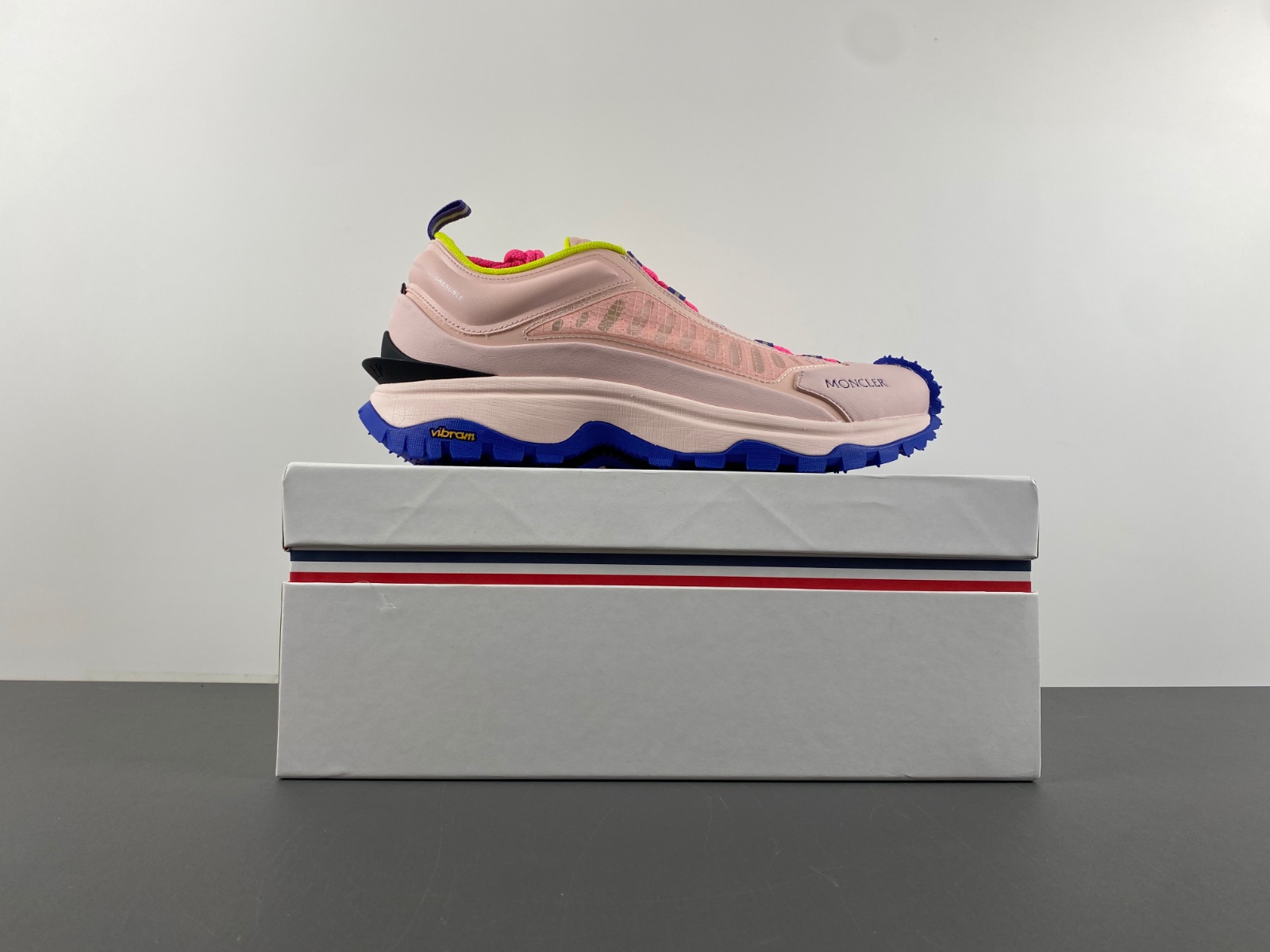 Moncler Mesh Pink Blue Low Top