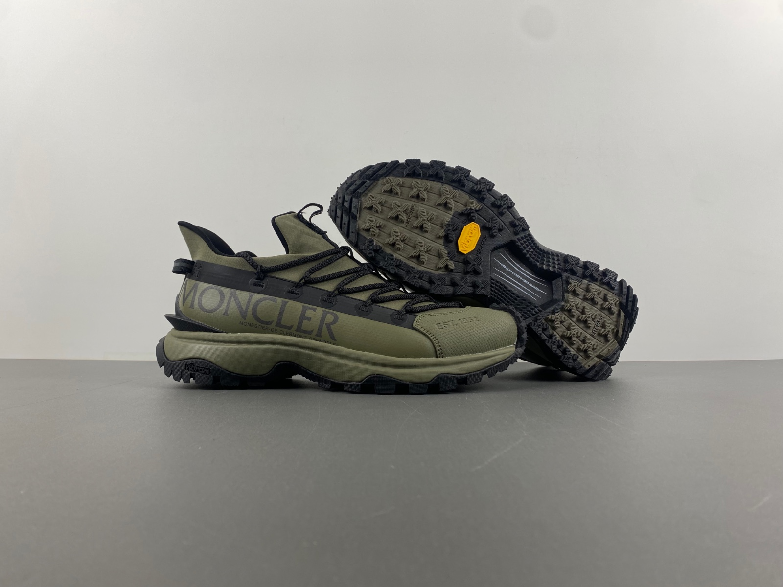 Moncler Army Green Black Low Top